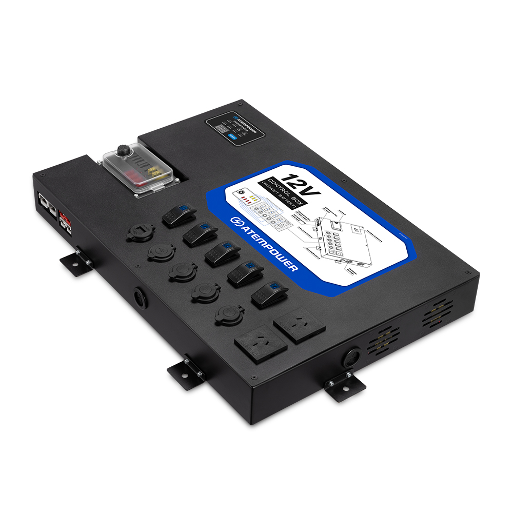 ATEM POWER 4x4 Auto Electrics Power Control Box 12V Equipment Control Hub In-Built 40A DC DC Charger And 1500W Inverter